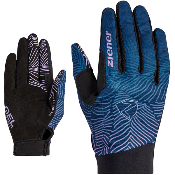 Handschuhe ZIENER CONNY TOUCH LONG Damen Blau/Lila 2023 | Probikeshop